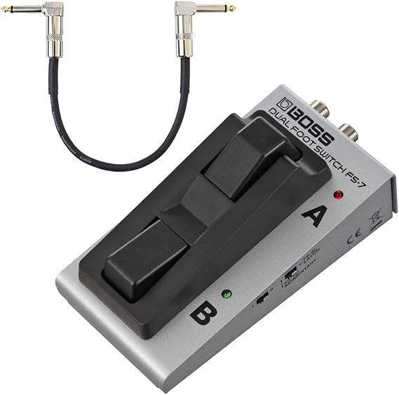 Boss FS-7 Dual Footswitch + Keepdrum Patch Cable 30 cm