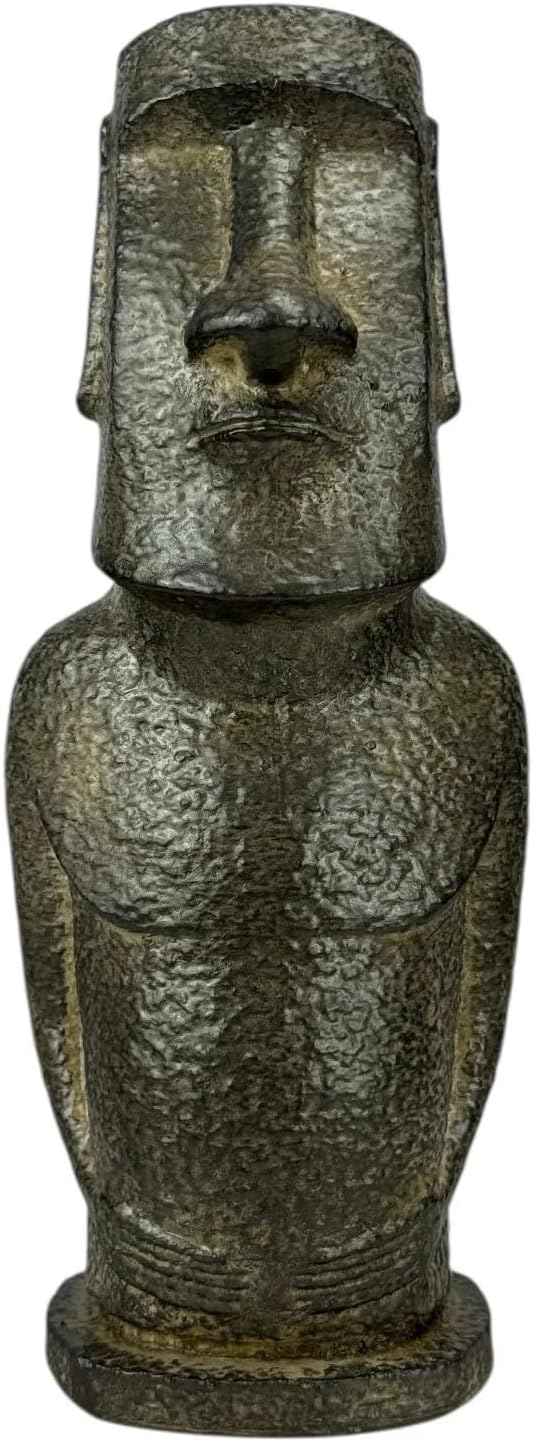 Moai Easter Island Rapa NUI Head Statue 8.66" | Handmade in Greece Cast Stone Moldano Sculpture