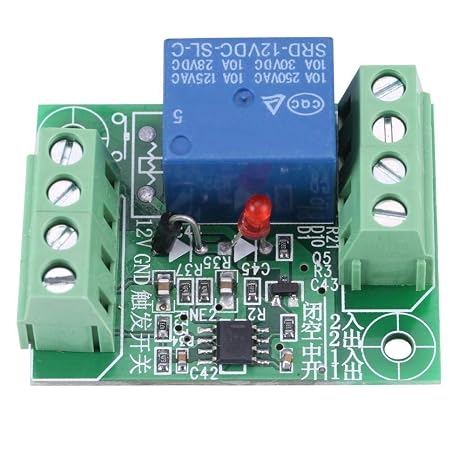 Broco Relay Module DC, 12V Single Channel Bistable Circuit Trigger Switch Relay Control Module