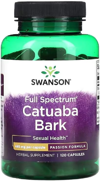 Swansons Swanson - Full Spectrum Catuaba Bark, 465mg | Vitality and Endurance Support - 120 Capsules