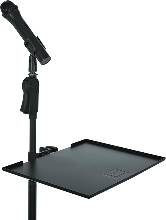 Gator Frameworks Kılıflar Mikrofon Standı Kelepçeli Yardımcı Raf 15" x 11" Yüzey Alanı 4,5 kg Ağırlık Kapasitesi, Siyah, 11" x 15" (GFW-SHELF1115)