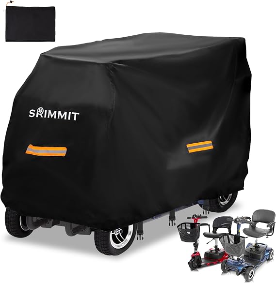 Mobility Scooter Cover 420D Oxford Waterproof, SRIMMIT ,L 124x58x99cm