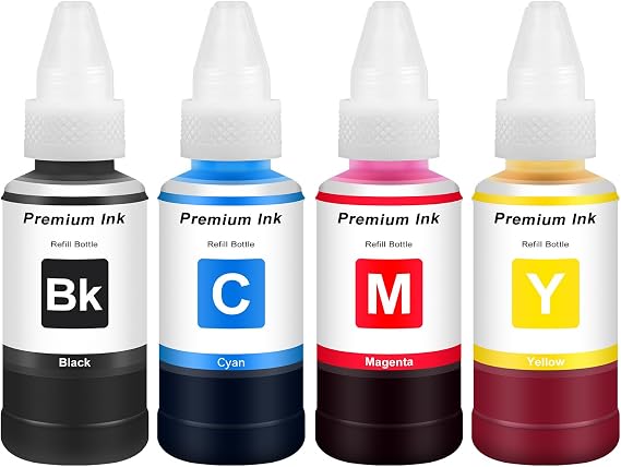 Compatible for EPT664 Ink Bottle Refills for ET-2650 ET-2600, 4 Packs