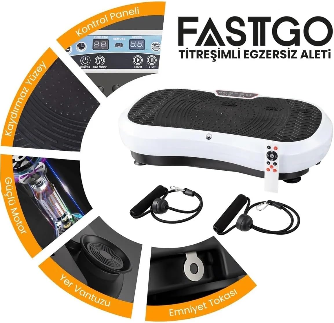 FASTGO Vibrating Exercise Equipment 9 Program Vibrating Sports Equipment with 3 Power Modes