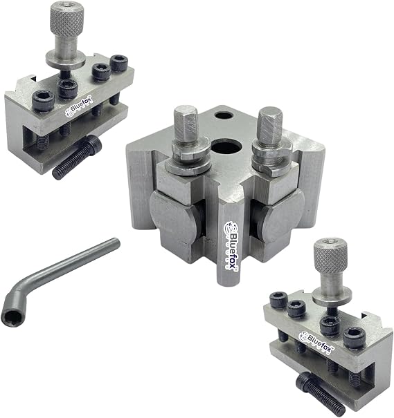 T37 Quick Change Tool Post Set | 3-Piece Lathe Tool System with Premium Features