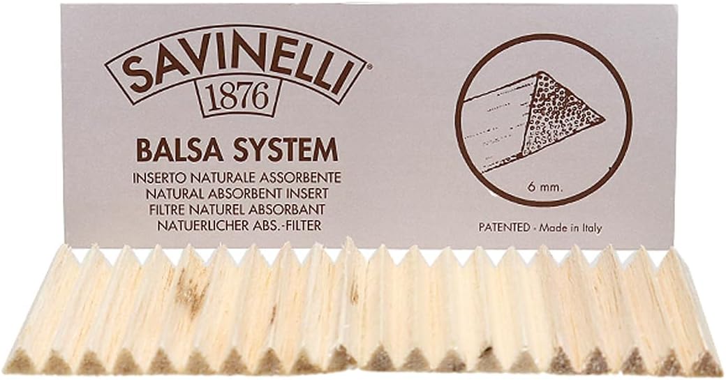 100 Savinelli 6mm Balsa Filters 5 Packs by Savinelli