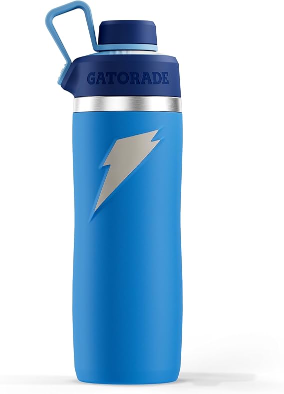 Gatorade 'Overtime' 32oz Stainless Steel Water Bottle, Screw Cap, Royal Blue/Navy