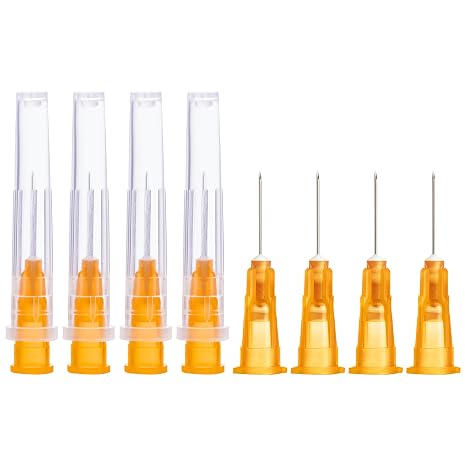 100 Pack 25 G 13mm Disposable Needle Luer Lock Lab Accessories,Scientific Industrial Dispensing Accessories, Individually Packaged