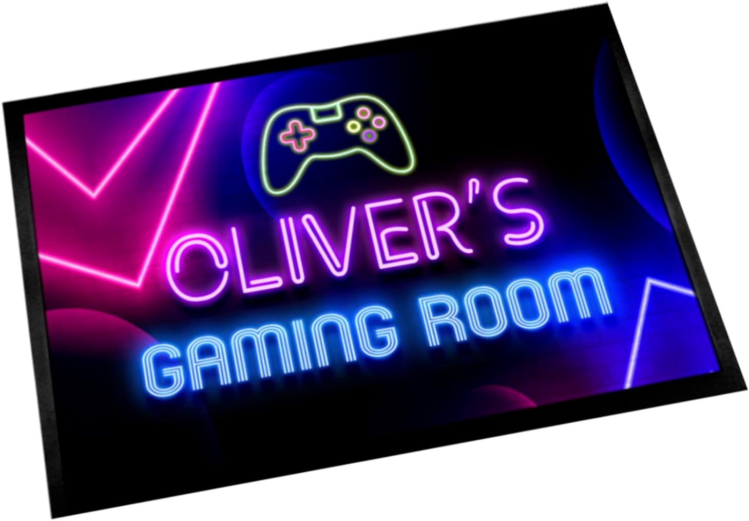 Artylicious Personalised Gamer room mat, games room, Gamertag teenagers room non slip Door Mat 75x50cm