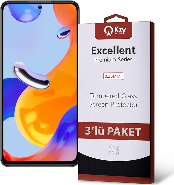 KZY CONTACT Tempered Screen Protector Compatible with Xiaomi Redmi Note 11 Pro Unbreakable Glass Economical 3-Piece Package