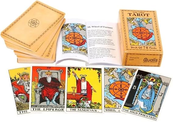 Qualis 78 PCS Original Tarot Cards And Book For Beginners Set | Deck with 100 Page Guide Book | Tarot Card Set By Pamela Colman - Smith-Waite Rider Deck For Beginners