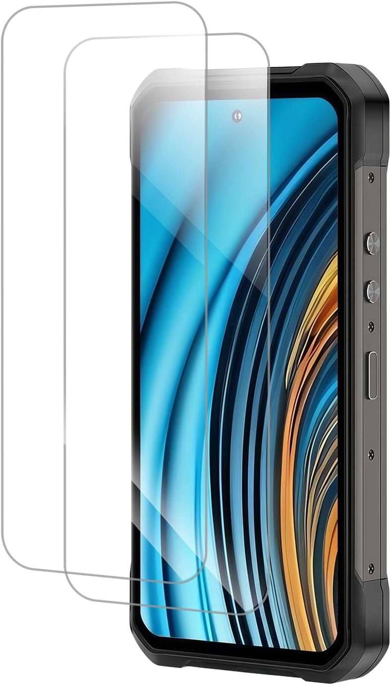 2個セット 強化ガラス スクリーンプロテクター Oukitel WP61 Plus 6.52 インチ との互換性あり 保護フィルム スクラッチ防止 HD クリア 気泡なし & 簡単取り付け
