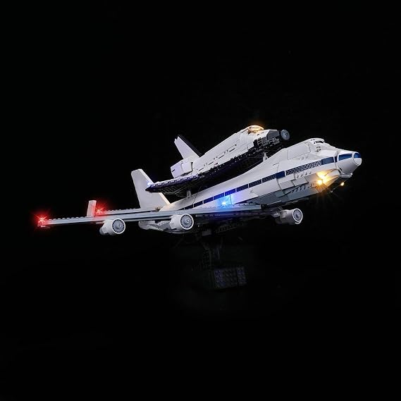 LocoLee Led Light Set Compatible with Lego 10360 Shuttle Carrier Aircraft Led Decoration Lighting Kit Compatible with Lego 10360 Icons Building Blocks Model,Only Lights Set,No Model