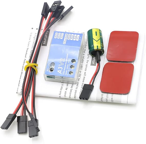Flight Controller with 3-Axle RC Gyro Flight Controller Stabilizer System for RC Fixed-wing Airplane