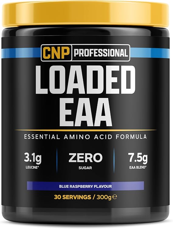 CNP Professional Loaded EAA, Essential Amino Acid Formula, BCAAs, Muscle Repair & Recovery Powder, 30 Servings, (Blue Raspberry, 300g)