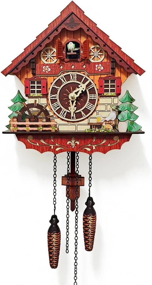 Cuckoo Clock, Vintage Wall Clocks with Birds Call DIY art Decoration Wall Clock for Living Rooms, Bedrooms, Offices, Kitchen, Tea Rooms, or Dining Areas