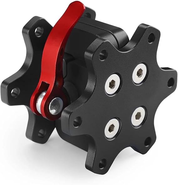 For Simagic For Thrustmaster For Logitech Racing Games Aluminum Alloy 70MM For Q1R Steering Wheel Quick Release Car Steering Wheel Hubs(Black)