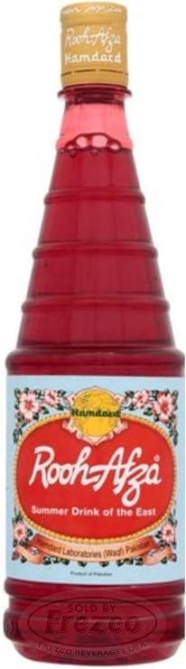 Rooh Afza - Beverage Base Sharbat Syrup (1 Pack Deal x 800 ML) Drink of the east, the taste of happiness by hamdard.