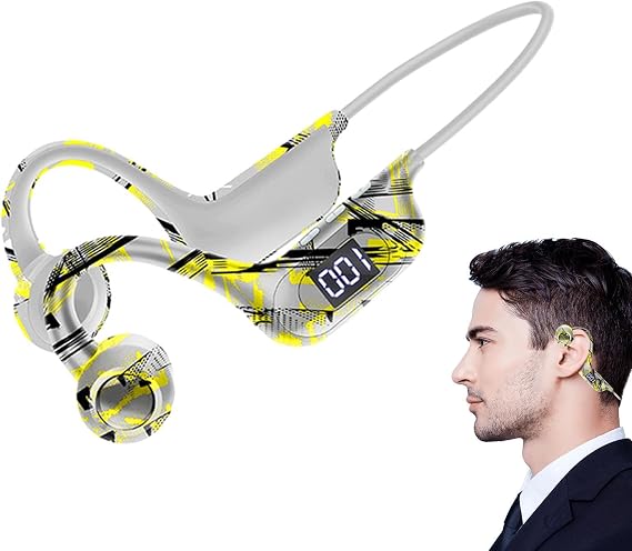 Open Ear Active Headphones Bone Conducting, Sweatproof, Artistic Design