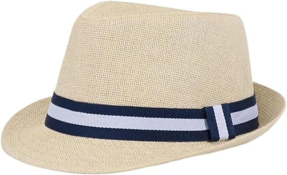 Men Hat Tree/Webbing Pattern Panama Jazz Cap Summer Outdoor Sun Protection Sun Hat