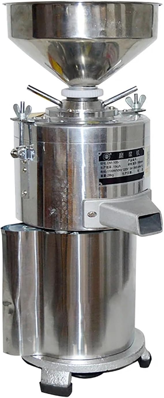 Peanut Butter Maker Machine, 1100W Commercial, 15kg/h Electric Sesame Grinder, Non-Slip Base, Adjustable Thickness Rod for Smooth Butter Consistency