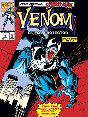 Marvel Comics, WDC100496, Venom - Lethal Protector Comic Cover 60 X 80cm Canvas Print, Multi-Color, 60 X 80cm