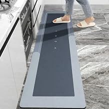 Banyo Paspası-Kaymaz Tabanlı-Süper Emici Banyo Paspası-Abdest Paspası-Uzun Gri 50 * 120