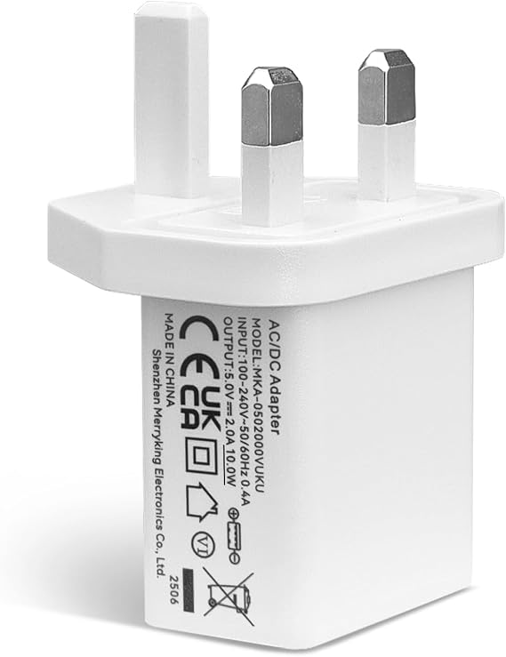 5V 2A 10W USB Wall Charger, Wall Plug AC Power Adapter, Compatible with Security Camera, Phone, Tablet and More USB Powered Devices-White