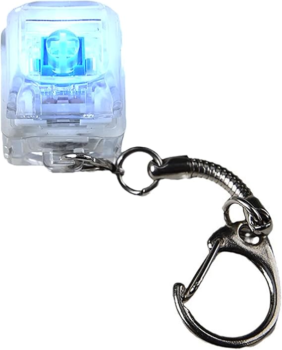 1PC Mechanical Keyboard Switch Tester Keychain Toy Stress Relief Tool with LED Light 1 Key ABS