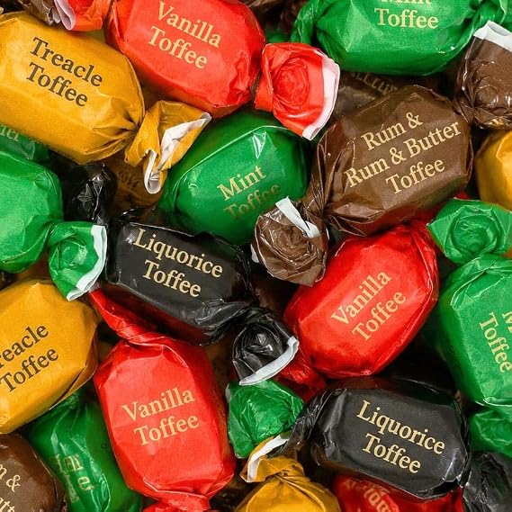 Assorted Toffees - 500 Gram Bulk Bag - 500g - Wrapped Assorted Sweet Pick and Mix for Parties, Gifts, and Sharing.
