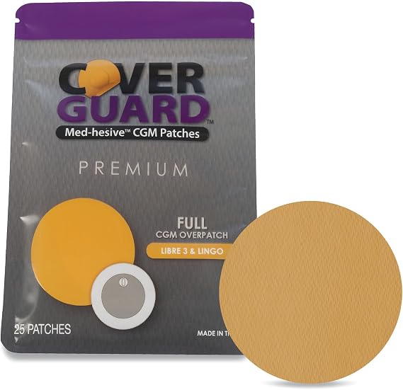 CoverGuard オーバーパッチ フリースタイル Libre 3用 | 25カラット タン | プレミアム防水 CGM カバー | ラテックスフリー | ほつれ防止 | 簡単貼り付け&取り外し | アメリカ製 | センサー保護