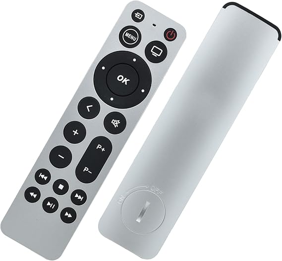 Universal Replacement Remote Control fit for Apple TV Gen 1 2 3 4 - for Apple TV 4K / HD A1427 A1469 A1378 A1218 A2843 A2737 A2169 A1842 A1625 (No Voice No Siri with Blue Backlight)