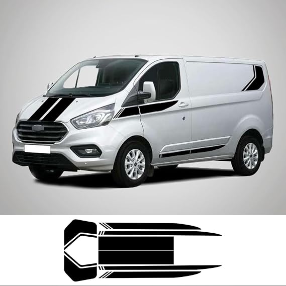 Car Stickers STRIPE KIT Van Vinyl Decals Tuning Auto, for F=ord T=ransit Tourneo Custom MK7 MK8 MK9 Sport Accessories