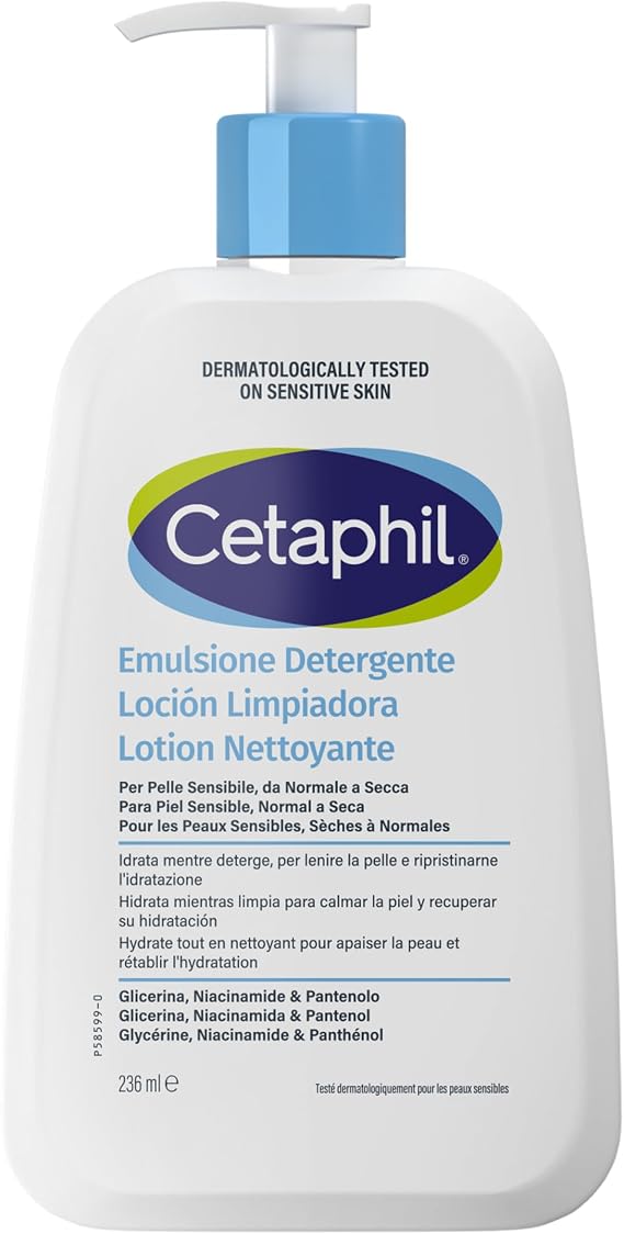 Cetaphil Cleansing Lotion 8 fl oz, cleans and moisturizes, for normal to dry skin