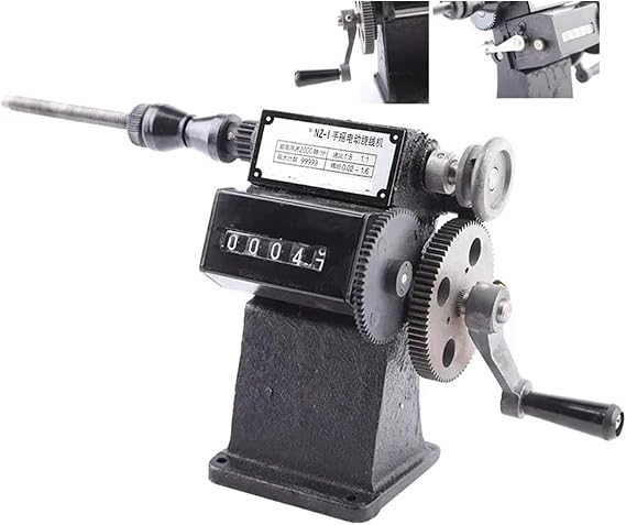 Manual Winding Machine Dual-Purpose Hand Coil Counting Winding Machine Winder 0-9999Count Range Winding Wide Range of Application