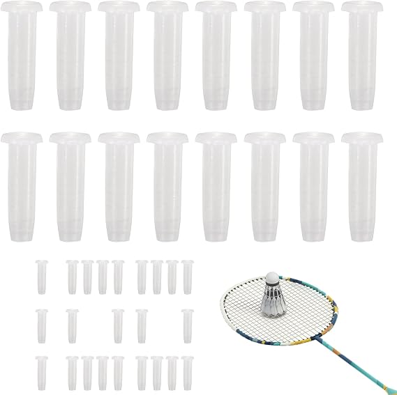 Racket String Protector, 100 Badminton Racket Eyelets | Transparent White Nylon Eyelets Protective Tubes String Maintenance Tools