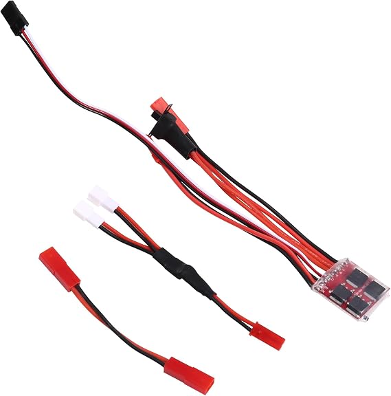 Robust Electric Speed Controller 30A, 4-8V Brushed ESC with JST for RC Vehicles