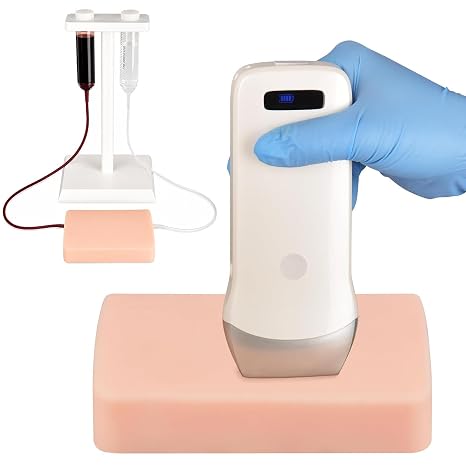 Ultrasound-Guided Vascular Access Training Model Kit, IV Injection Practice Pad, Simulated Blood Circulation, Venipuncture & Ultrasound Training for Nursing, Medical Education