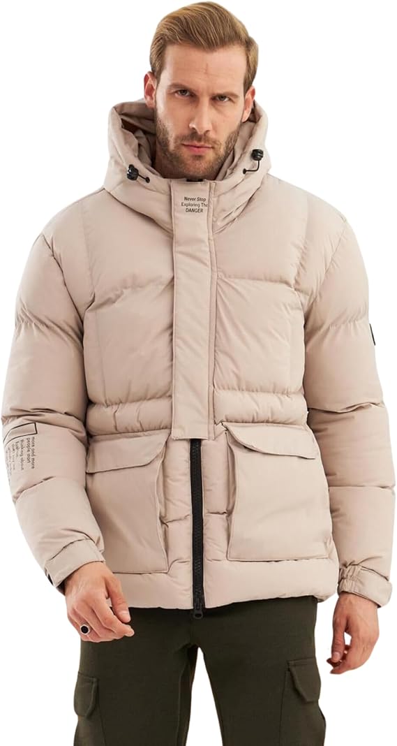 Danger Erkek Su Ve Rüzgar Geçirmez Spor Şişme Mont 779DNGR