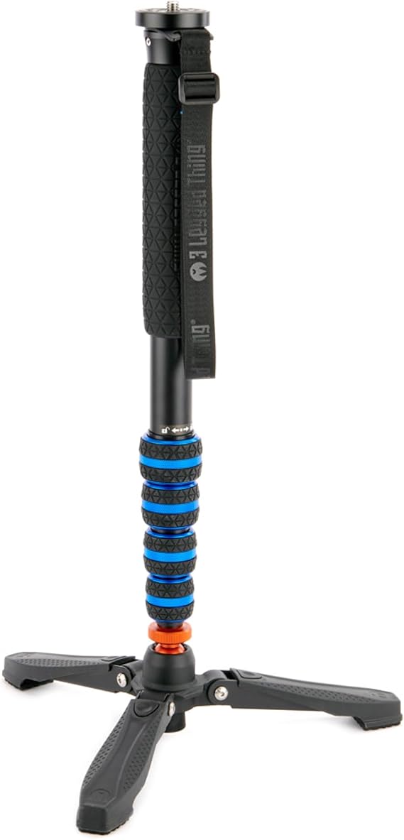 3 Legged Thing Punks Taylor 2.0 Magnesium Alloy Monopod Kit - Travel-Friendly Camera Monopod for Photographers & Videographers (TAYLORKITBLUE2.0)
