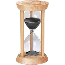 SuLiao Wooden Sand Timer 2 Minute Hourglass, Wood Black Sand Clock, Small Watch 2 Min Timer, Hour Glass Sandglass for Home, Reloj De Arenai, Office, Decorative, Game, Classroom