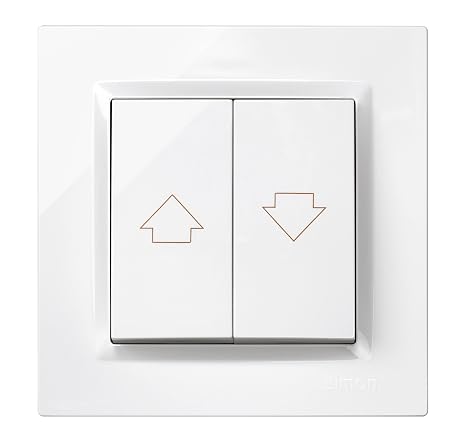 SIMON - Shutter push, recessed wall switch, Simon 10 series, easy to