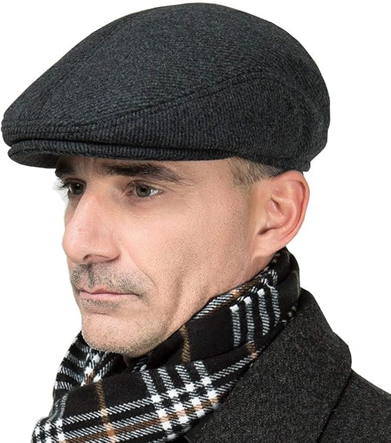 Men Flat Caps Berets,Fall Winter Caps Mens Beret Ivy Cap,Retro Newsboy Caps with Adjustable Earmuffs