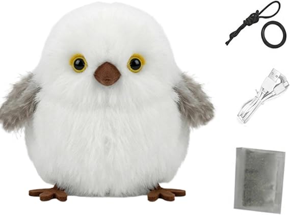 Flapping Bird Cat Toy, Interactive Chirping Plush Toy With Touch Activated