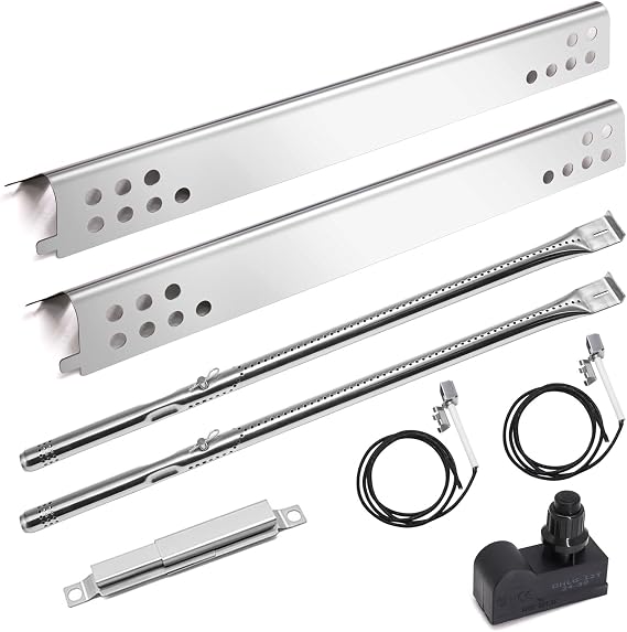Charbroil Performance 2バーナー463625217、463625219、463673519、463673517、グリルバーナー、ヒートテントプレートシールド、キャリーオーバーチューブ&スパークジェネレーターキット用Criditpidグリル交換部品。
