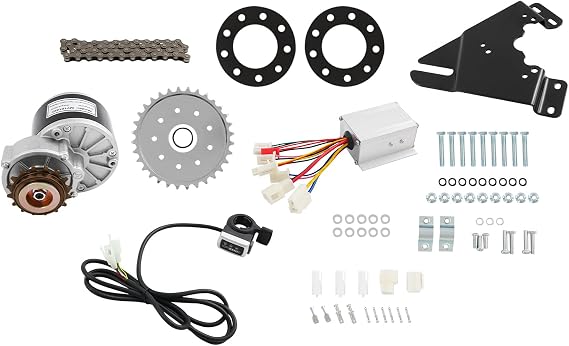 Electric Bicycle Motor Conversion Kit 250 W 24 V Electric Bicycle Conversion Kit 3300 rpm Electric Conversion Twist Kit Bicycle Motor Ebike Retrofit Kit for Most Bicycle Wheels