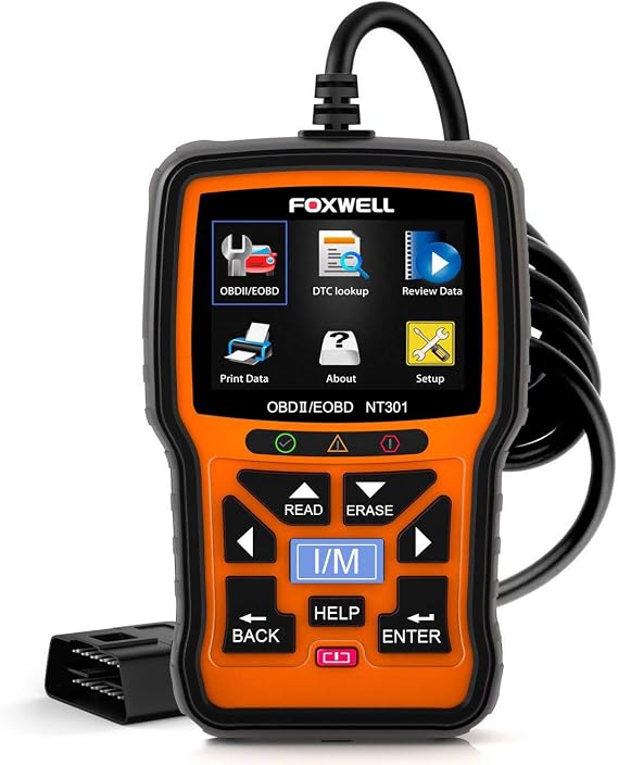 Foxwell OBD2 Automotive Diagnostics OBD II Codes Scanner Car Engine Diagnostic Scan Tool Auto Fault Code Reader for OBDII Vehicles (NT201 Black)