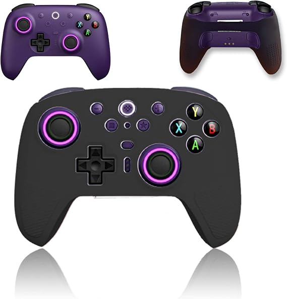 NOUKAJU 8BitDo Ultimate 2用ケース ストラップ付きゲームコンソールケース 落下防止 傷防止 耐衝撃 シリコン保護カバー 8BitDo Ultimate 2ワイヤレスコントローラー用 ブラック