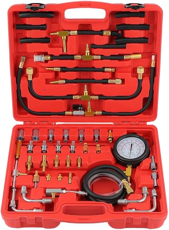 Fuel Injection Pump Pressure Tester Gauge Diagnostic Tool Kit Compatible With Universal Engine Test Applications