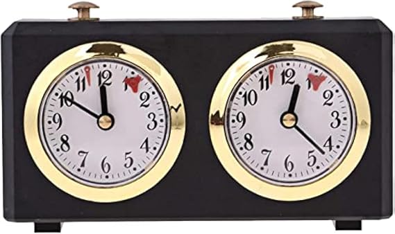 Chess Clock, Wind Up Professional Timer, No Batteries Required, Black, Chess Clock, Board Games